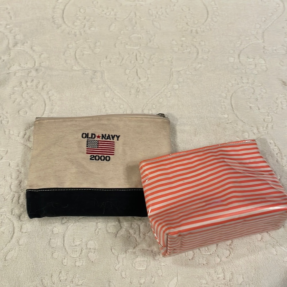 Set of two Old Navy cosmetic bags.